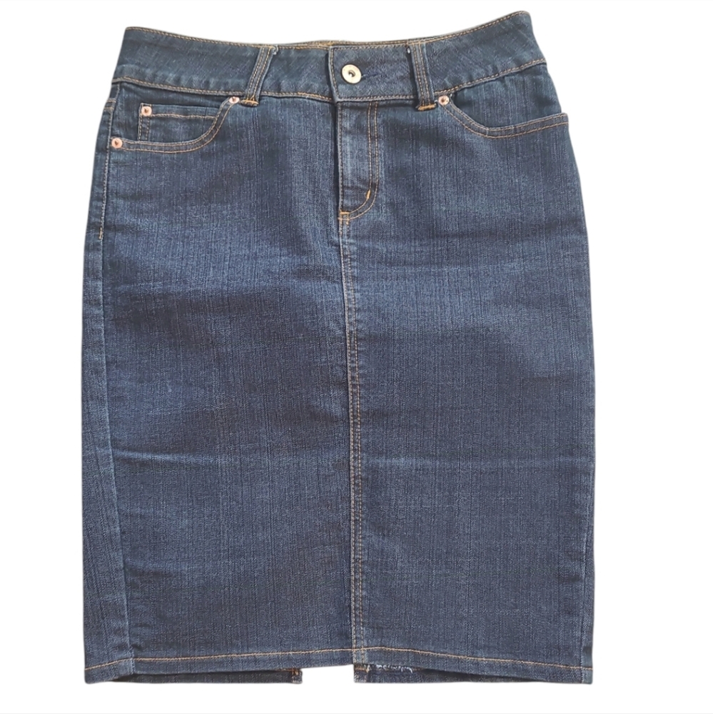 Mixit denim dark blue pencil Skirt